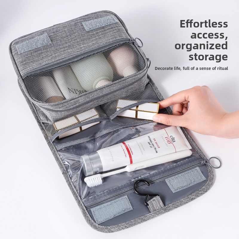 Travel Organizer Men - Große Kapazität Hängende Toilettentasche Nass-Trocken-Trennung Reise-Make-up-Wasch-Organizer