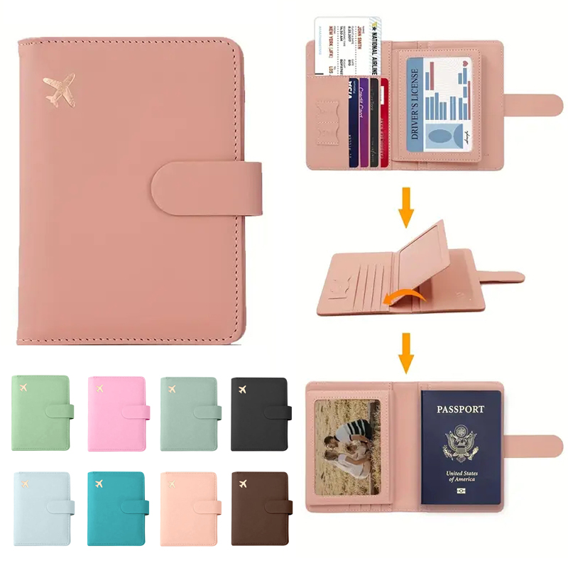 Men'S Accessories Types - Wasserdichter Leder-Passhalter mit Niedlicher Schnalle -