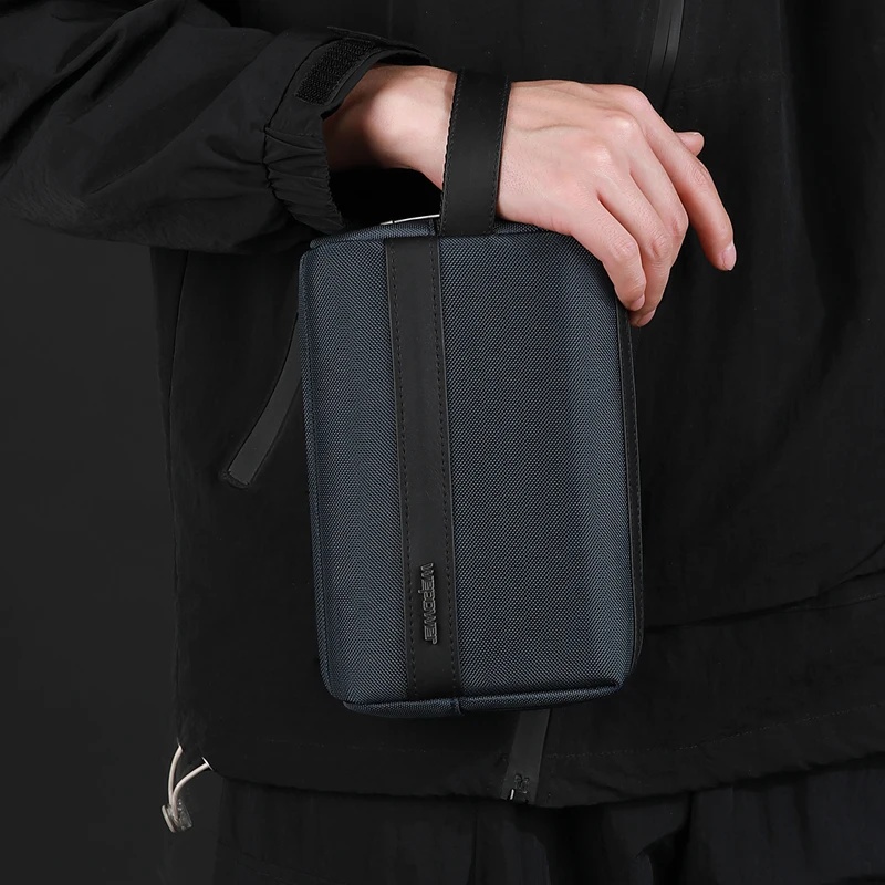 Travel Organizer Men - Neue Herren-Clutch-Tasche mit Handschlaufe, wasserdichte Nylon-Reisetasche