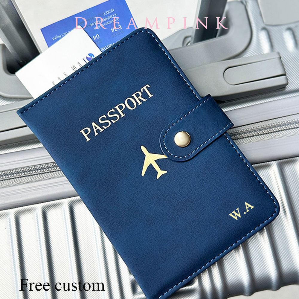 Travel Organizer Men - Personalisieren Sie den Namen Reisepass-Geldbörse, luxuriöses