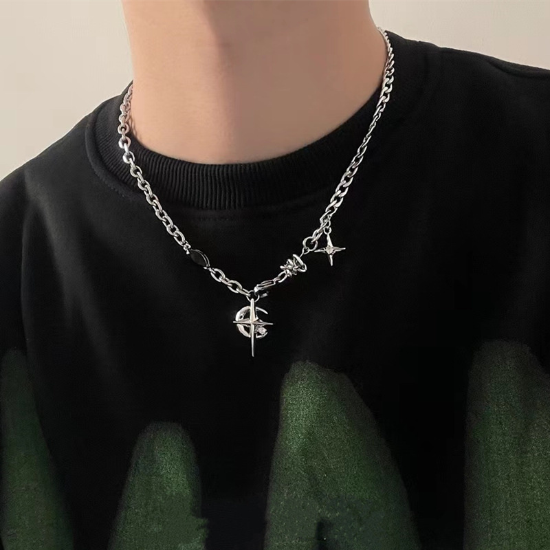 Men Accessories Neck Chain - 2023 koreanische Mode Goth Punk Mond