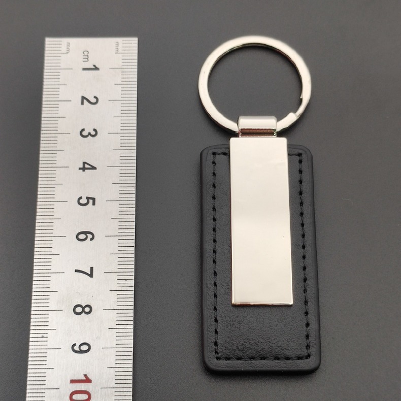 Men Accessories All - Leder-Schlüsselanhänger mit Zinklegierungsplatte, Auto-Schlüsselring, Taschenanhänger, modischer,