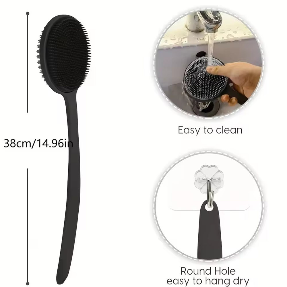 1 Stück Silikon-Rückenwäscher- – Men'S Accessories Types Bewertung und Preis
