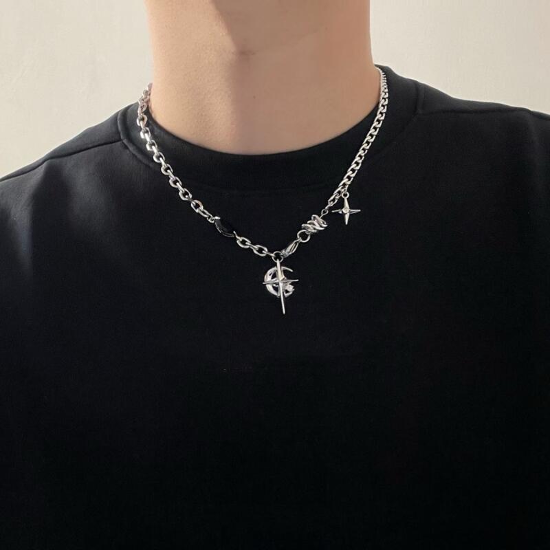 2023 koreanische Mode Goth Pun – Men Accessories Neck Chain Bewertung und Preis